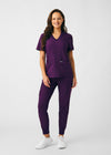 Eggplant - Landau Forward Women's 7 Pocket Cargo Jogger Scrub Pant for Nursing