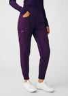 Eggplant - Landau Forward Women's 7 Pocket Cargo Jogger Scrub Pant for Nursing