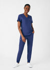 Navy - Landau Forward Women's 7 Pocket Cargo Jogger Scrub Pant for Nursing