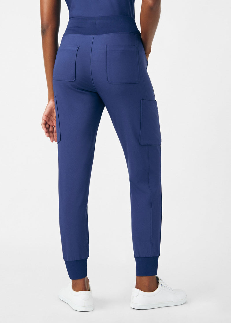 Navy - Landau Forward Women's 7 Pocket Cargo Jogger Scrub Pant for Nursing