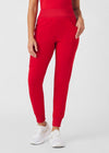Red - Landau Forward Women's 7 Pocket Cargo Jogger Scrub Pant for Nursing