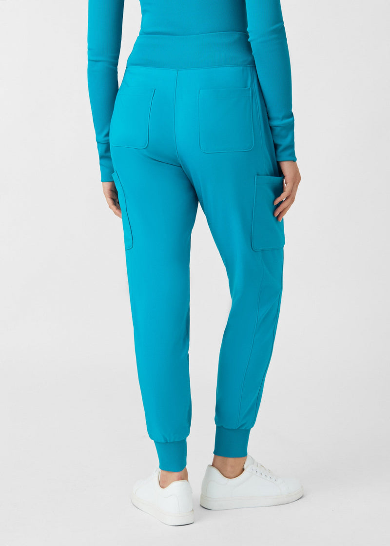 Teal - Landau Forward Women's 7 Pocket Cargo Jogger Scrub Pant for Nursing