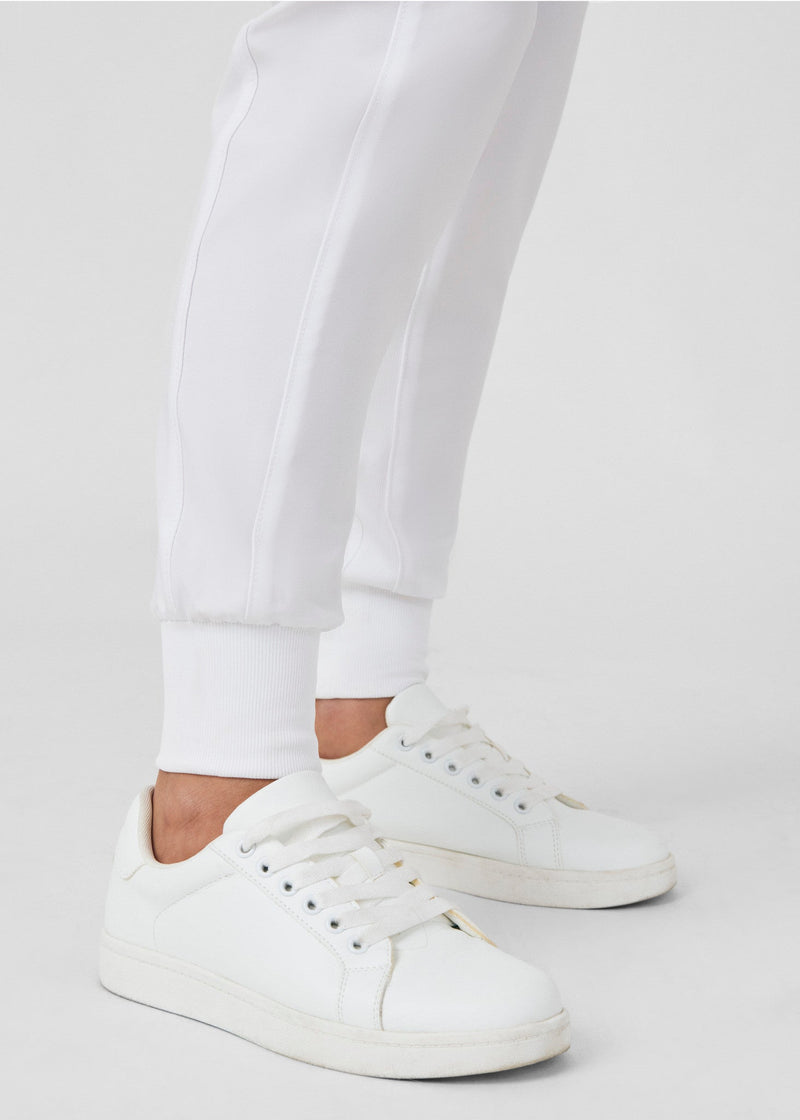 White - Landau Forward Women's 7 Pocket Cargo Jogger Scrub Pant for Nursing