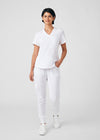 White - Landau Forward Women's 7 Pocket Cargo Jogger Scrub Pant for Nursing