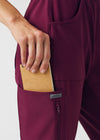 Wine - Landau Forward Women's 7 Pocket Cargo Jogger Scrub Pant for Nursing