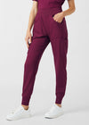 Wine - Landau Forward Women's 7 Pocket Cargo Jogger Scrub Pant for Nursing