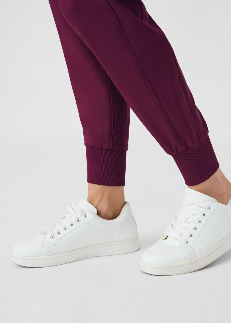 Wine - Landau Forward Women's 7 Pocket Cargo Jogger Scrub Pant for Nursing