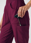 Wine - Landau Forward Women's 7 Pocket Cargo Jogger Scrub Pant for Nursing
