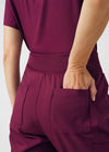 Wine - Landau Forward Women's 7 Pocket Cargo Jogger Scrub Pant for Nursing
