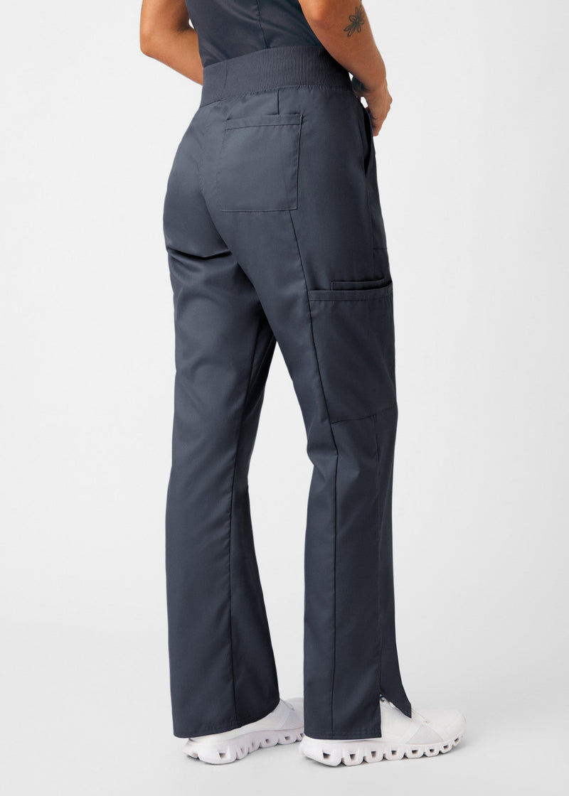 Graphite - Landau ProFlex Women's 5 Pocket Cargo Scrub Pant for Nursing