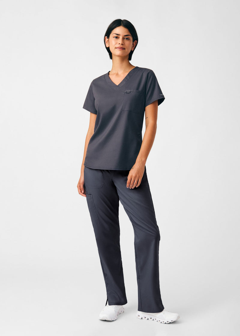Graphite - Landau ProFlex Women's 5 Pocket Cargo Scrub Pant for Nursing