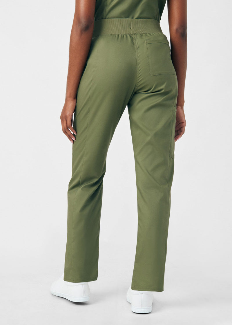 Olive Moss - Landau ProFlex Women's 5 Pocket Cargo Scrub Pant for Nursing