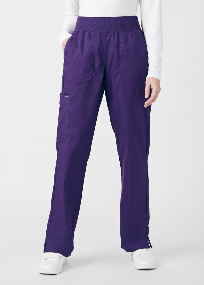 Grape - Landau ProFlex Women's 5 Pocket Cargo Scrub Pant for Nursing