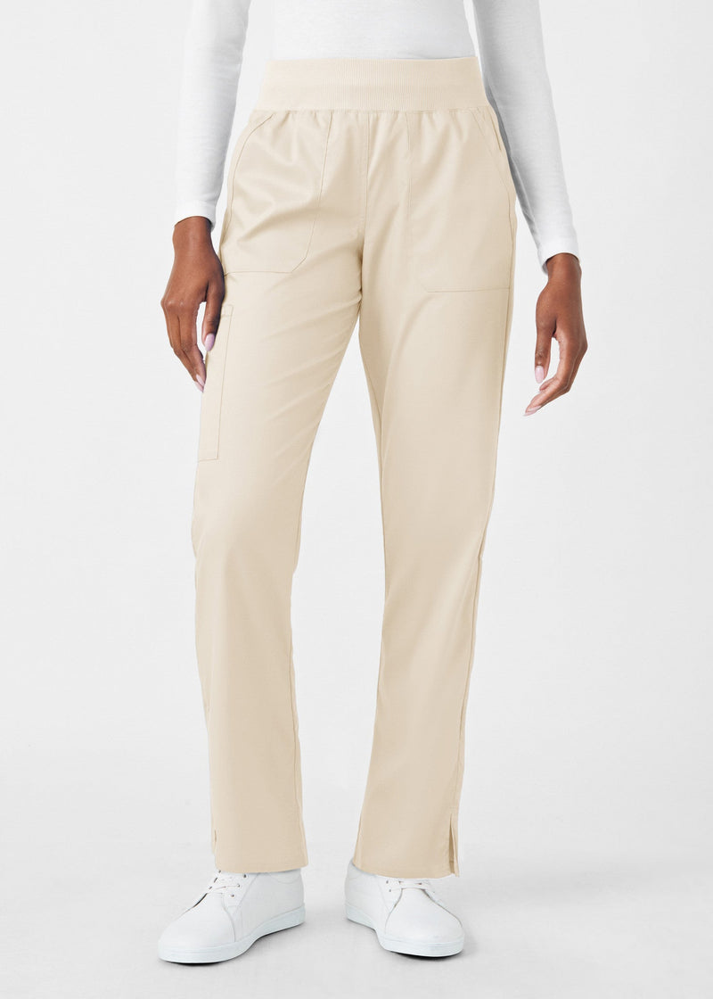 Sandstone - Landau ProFlex Women's 5 Pocket Cargo Scrub Pant for Nursing