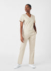 Sandstone - Landau ProFlex Women's 5 Pocket Cargo Scrub Pant for Nursing