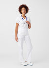 White - Landau ProFlex Women's 5 Pocket Cargo Scrub Pant for Nursing