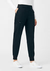Black - Landau ProFlex Women's 6 Pocket Cargo Jogger Scrub Pant for Nursing