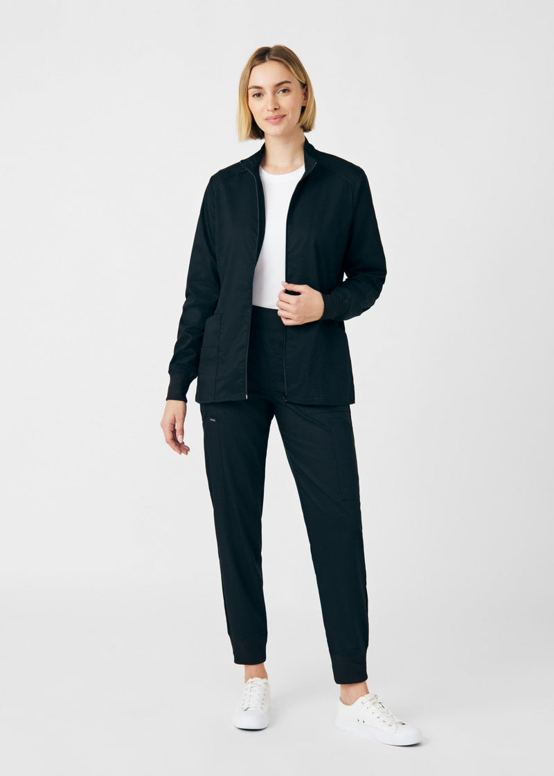 Black - Landau ProFlex Women's 6 Pocket Cargo Jogger Scrub Pant for Nursing
