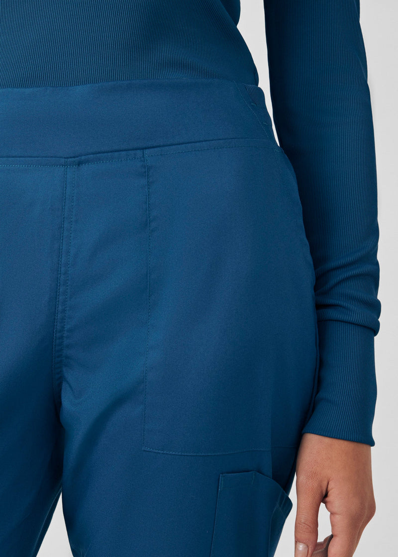 Caribbean - Landau ProFlex Women's 6 Pocket Cargo Jogger Scrub Pant for Nursing
