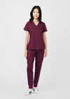 Wine - Landau ProFlex Women's 6 Pocket Cargo Jogger Scrub Pant for Nursing