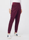 Wine - Landau ProFlex Women's 6 Pocket Cargo Jogger Scrub Pant for Nursing