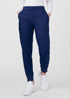 True Navy - Landau ProFlex Women's 6 Pocket Cargo Jogger Scrub Pant for Nursing