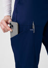 True Navy - Landau ProFlex Women's 6 Pocket Cargo Jogger Scrub Pant for Nursing