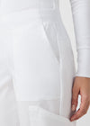 White - Landau ProFlex Women's 6 Pocket Cargo Jogger Scrub Pant for Nursing