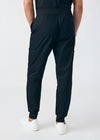 Black - Landau ProFlex Men's 7 Pocket Cargo Jogger Scrub Pant for Nursing