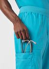Teal - Landau ProFlex Men's 7 Pocket Cargo Jogger Scrub Pant for Nursing