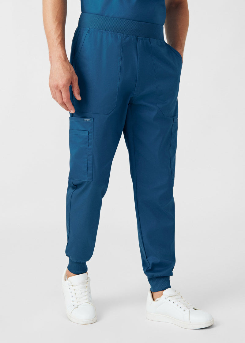 Caribbean - Landau ProFlex Men's 7 Pocket Cargo Jogger Scrub Pant for Nursing