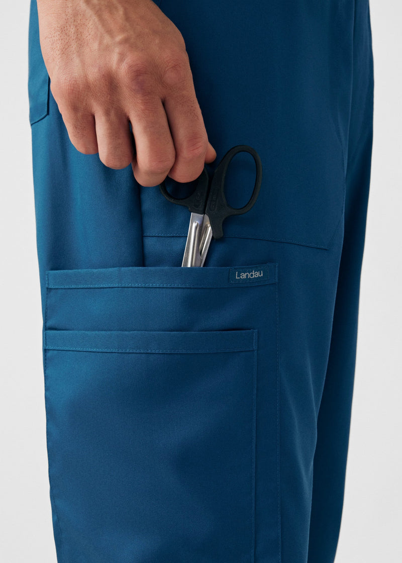 Caribbean - Landau ProFlex Men's 7 Pocket Cargo Jogger Scrub Pant for Nursing