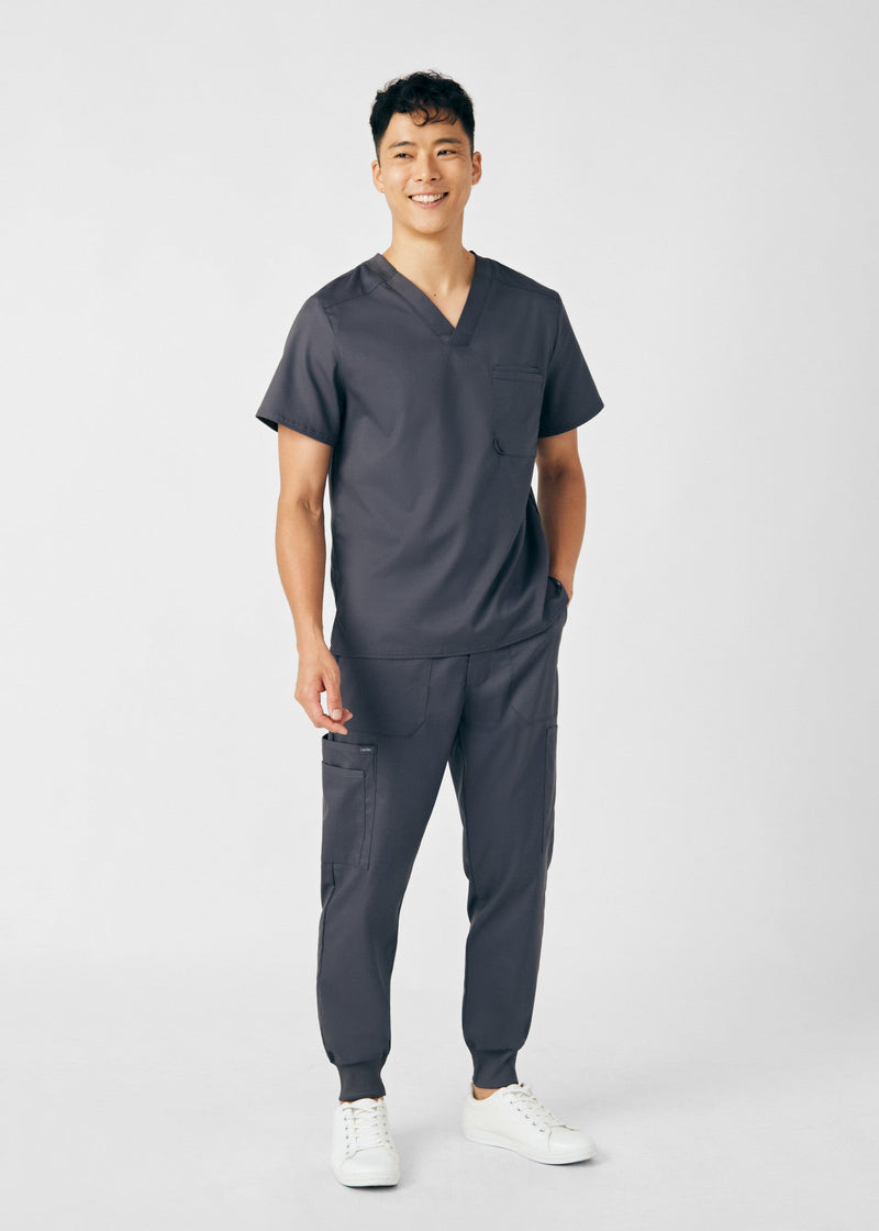 Graphite - Landau ProFlex Men's 7 Pocket Cargo Jogger Scrub Pant for Nursing