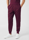 Wine - Landau ProFlex Men's 7 Pocket Cargo Jogger Scrub Pant for Nursing