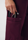 Wine - Landau ProFlex Men's 7 Pocket Cargo Jogger Scrub Pant for Nursing