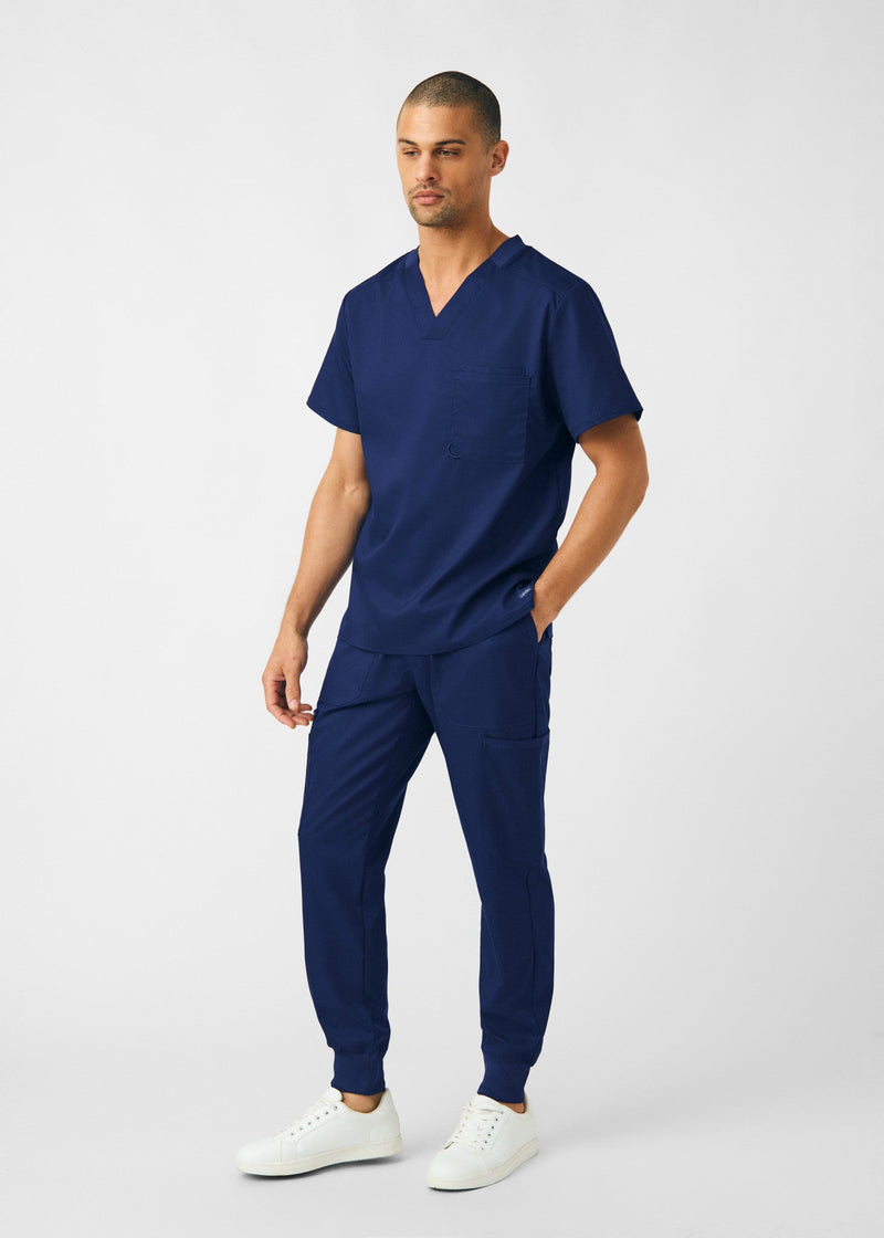 True Navy - Landau ProFlex Men's 7 Pocket Cargo Jogger Scrub Pant for Nursing