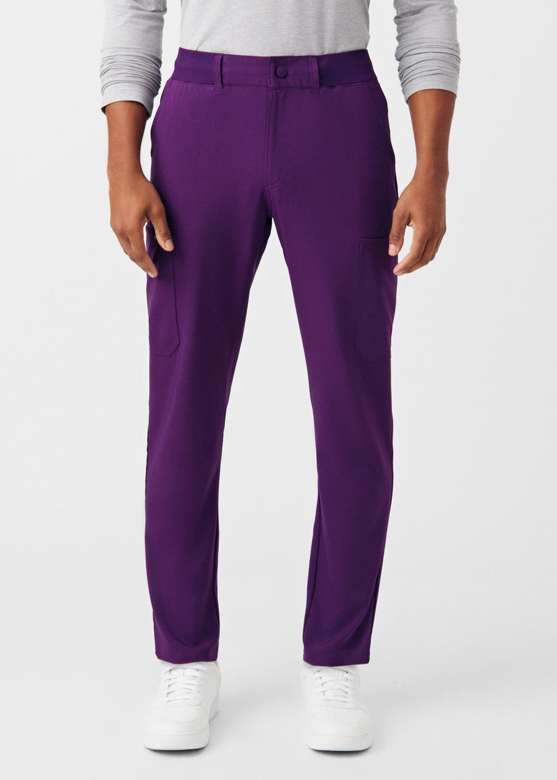 Eggplant - Landau Forward Men's 8 Pocket Cargo Scrub Pant for Nursing
