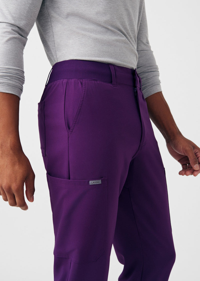 Eggplant - Landau Forward Men's 8 Pocket Cargo Scrub Pant for Nursing