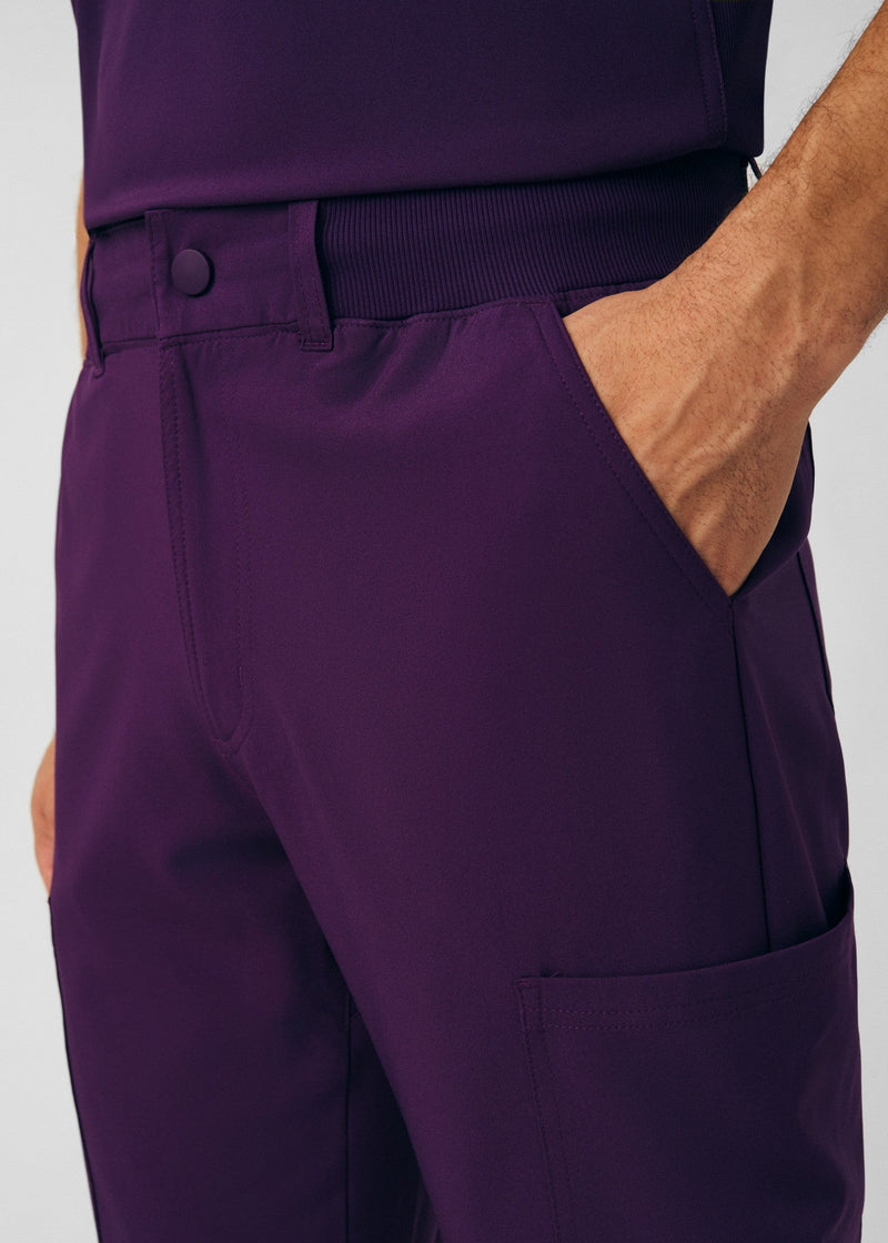 Eggplant - Landau Forward Men's 8 Pocket Cargo Scrub Pant for Nursing