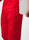 Red - Landau Forward Men's 8 Pocket Cargo Scrub Pant for Nursing