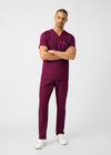 Wine - Landau Forward Men's 8 Pocket Cargo Scrub Pant for Nursing