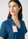 Caribbean - Landau Forward Women's 3 Pocket V-Neck Rib-Knit Scrub Top for Nursing