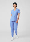 Ceil - Landau Forward Women's 3 Pocket V-Neck Rib-Knit Scrub Top for Nursing