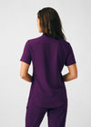 Eggplant - Landau Forward Women's 3 Pocket V-Neck Rib-Knit Scrub Top for Nursing