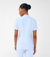 Ethereal Blue - Landau Forward Women's 3 Pocket V-Neck Rib-Knit Scrub Top for Nursing