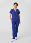 Galaxy - Landau Forward Women's 3 Pocket V-Neck Rib-Knit Scrub Top for Nursing