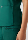 Hunter - Landau Forward Women's 3 Pocket V-Neck Rib-Knit Scrub Top for Nursing