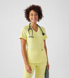 Illuminate - Landau Forward Women's 3 Pocket V-Neck Rib-Knit Scrub Top for Nursing