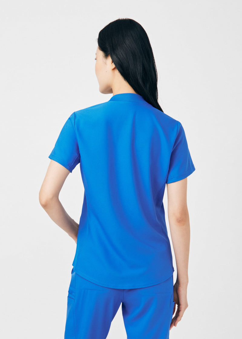 Royal - Landau Forward Women's 3 Pocket V-Neck Rib-Knit Scrub Top for Nursing