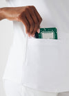 White - Landau Forward Women's 3 Pocket V-Neck Rib-Knit Scrub Top for Nursing